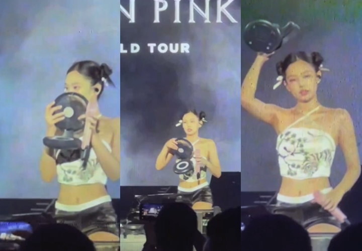 Jennie Bawa Kipas Angin Besar