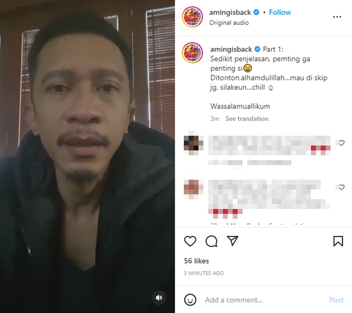 Aming Skakmat Komentar \'Kembali ke Kodrat\' yang Penuhi Postingannya, Akui Risi