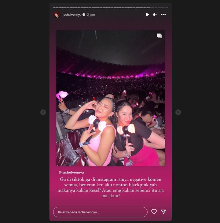 Rachel Vennya Curhat Pilu Usai Dinyinyir Cuma Ikut-ikutan Nonton Konser BLACKPINK
