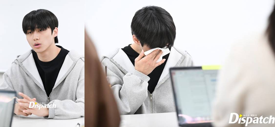 Kyoungyoon DKZ menangis kala wawancara dengan Dispatch