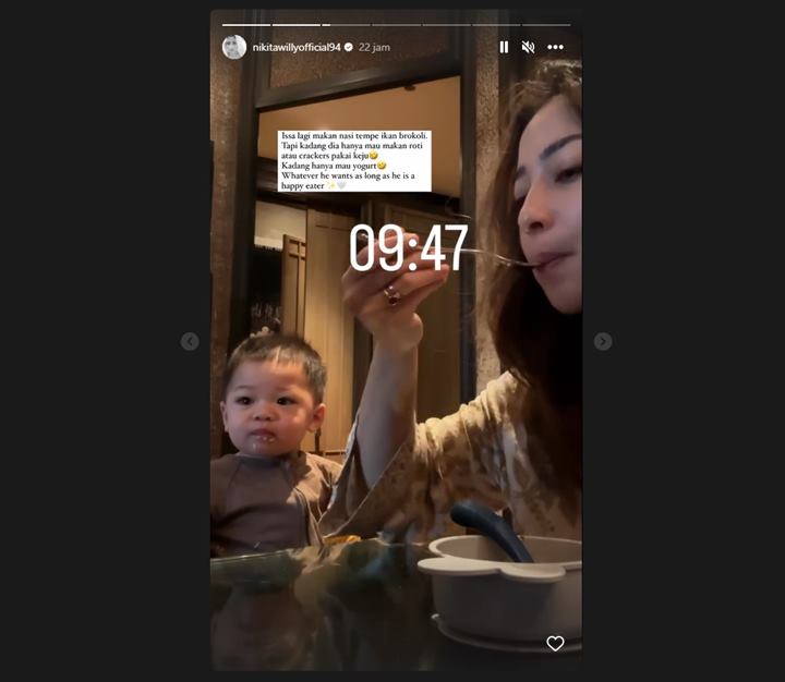Nikita Willy Curhat Soal Pola Makan Baby Issa, Aktivitasnya Malah Bikin Salah Fokus