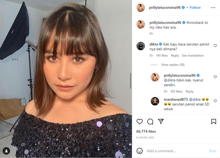 Prilly Latuconsina Cantik Bak Bule Mesir, Dikta Malah Usil Komentari Baju