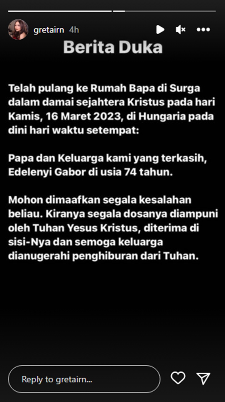 Sempat Cekcok, Kakak Laura Anna Kabarkan Sang Ayah Meninggal Dunia di Hungaria