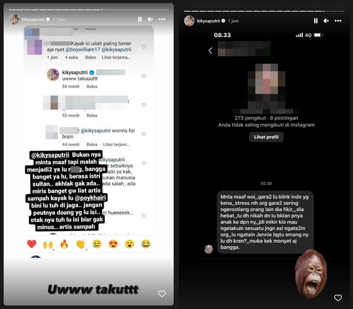 Kiky Saputri Didesak Minta Maaf Usai Ghibahin Jennie BLACKPINK dengan Boy William