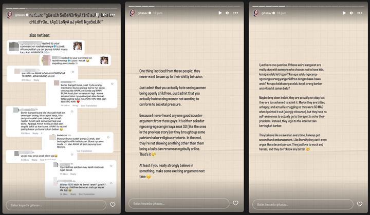 Gita Sav Sentil Balik Netizen Usai Dicengin Gara-gara Nimbrung di Postingan Soal Putri Rachel Vennya