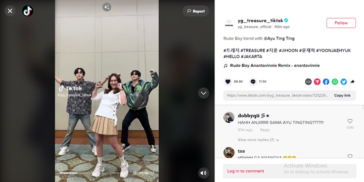 Geger Ayu Ting Ting Ajak 2 Member TREASURE Joget Koplo, Style-nya ABG Banget