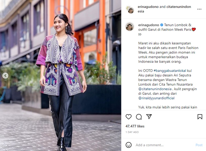 Erina Gudono Bakal Hadir di Event Paris Fashion Week, Outfit yang Dipakai Stylish Abis