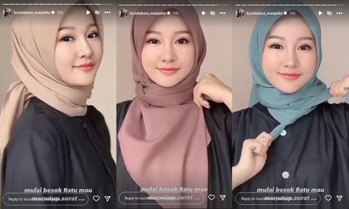 Edisi Ramadan, Gambaran Lucinta Luna Pakai Hijab Bikin Pangling Saking Cantiknya