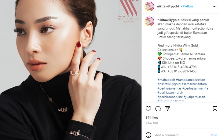 Nikita Willy Tuai Peringatan Terkait Desain Terbaru Perhiasan dengan Lafadz \'Allah\'