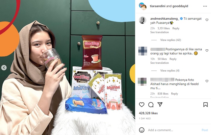 Mata Sembab Tiara Andini di Foto Terbaru Banjir Komentar Dukungan