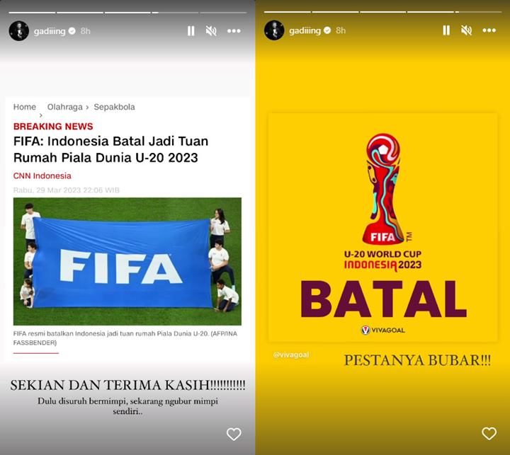 Indonesia Batal Jadi Tuan Rumah Piala Dunia U-20, Gading Marten: Pestanya Bubar! Indonesia Batal Jadi Tuan Rumah Piala Dunia U-20, Gading Marten: Pestanya Bubar! Indonesia Batal Jadi Tuan Rumah Piala Dunia U-20, Gading Marten: Pestanya Bubar! Indonesia Batal Jadi Tuan Rumah Piala Dunia U-20, Gading Marten: Pestanya Bubar!