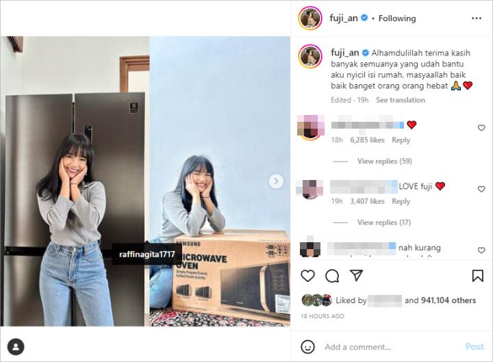 Pose Tangan Adik Syahrini Janggal, Fuji An Tampil Tertutup Berhijab-Topik Pagi