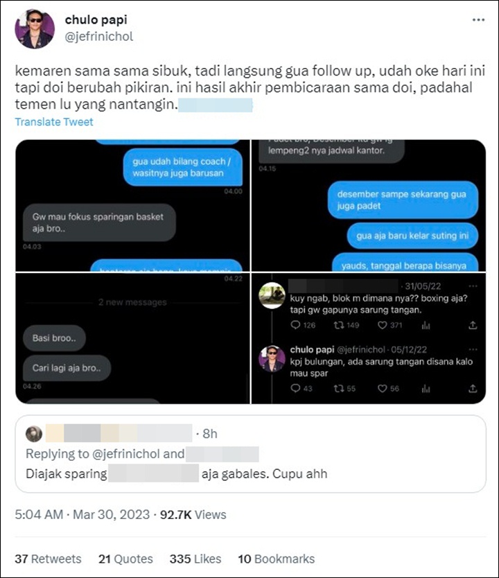 Jefri Nichol Ungkap Kelanjutan Tantangan Adu Jotos Dari Netizen, Endingnya Anti-Klimaks