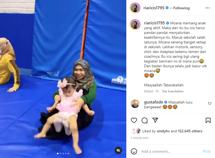 Ria Ricis Ungkap Alasan Moana Dimasukkan ke Sekolah Meski Belum Genap Berusia 1 Tahun