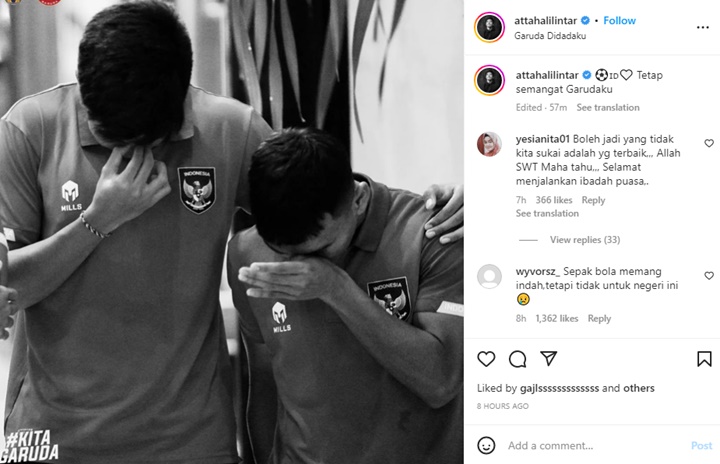 Atta Halilintar Soroti Tangis Pilu Skuad Timnas U-20 Usai Pildun Batal Digelar di Indonesia