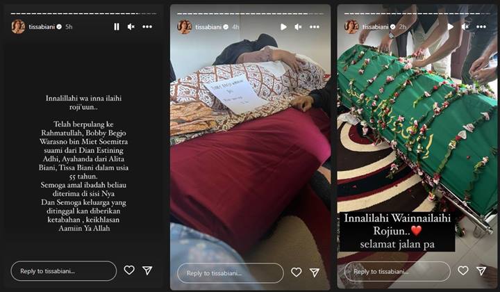 Sang Ayah Meninggal Dunia, Tissa Biani: Selamat Jalan Papa