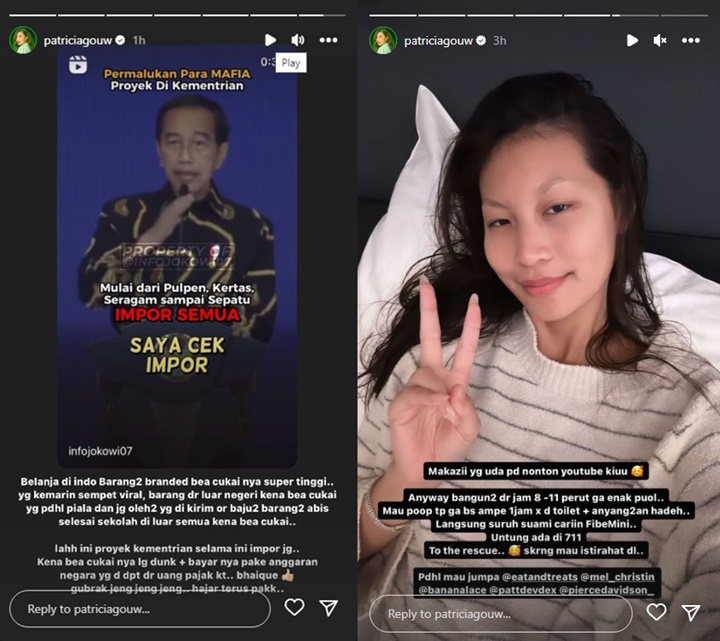 Makjleb! Patricia Gouw Pakai Video Presiden Jokowi Buat Sindir Mafia Proyek Kementrian