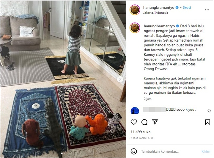 Putra Bungsu Hanung Bramantyo Ngotot Mau Jadi Imam Salat, Endingnya Menggemaskan Putra Bungsu Hanung Bramantyo Ngotot Mau Jadi Imam Salat, Endingnya Menggemaskan