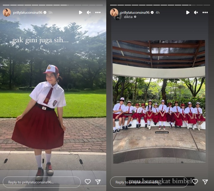 Trending, Prilly Latuconsina Kejutkan Warga Twitter Gegara Jadi Anak SD Bareng Dikta