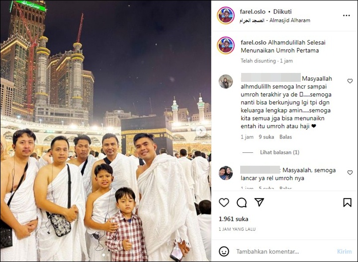 Farel Prayoga Bagikan Momen Umrah Pertama Auto Banjir Doa Farel Prayoga Bagikan Momen Umrah Pertama Auto Banjir Doa