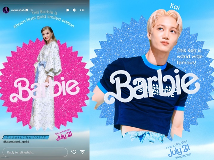 Raline Shah dan Kai EXO Kompakan Menjelma Jadi Barbie Berambut Pirang