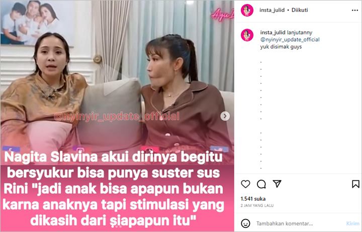 Nagita Slavina Cerita Soal Kecerdasan Rayyanza, Regi Datau Suami Ayu Dewi Sampai Kaget