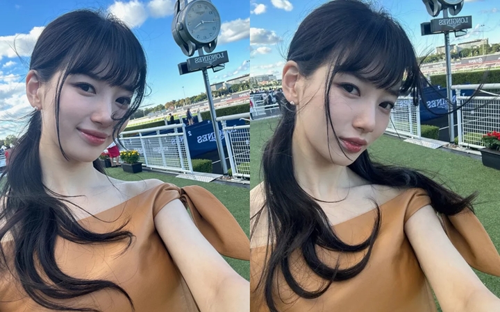 Bae Suzy Dibilang Bukan Manusia Gegara Rambut Berantakan Dihempas Angin