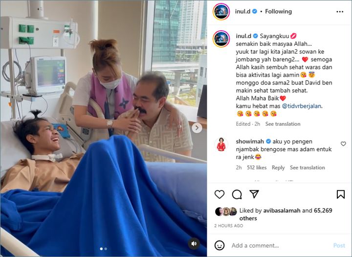 Inul Daratista Bagikan Momen Bahagia David Ozora Kesampaian Pegang Kumis Adam Suseno