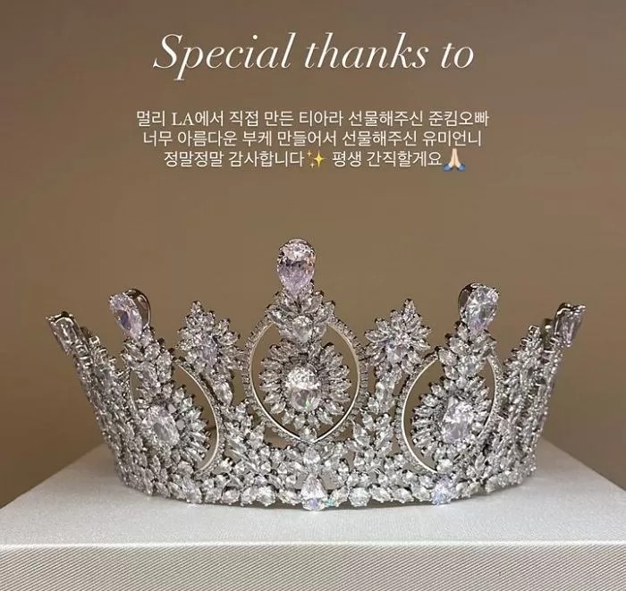 Lee Da In Ungkap Sosok Yang Desain Tiara Pernikahannya Hingga Buket Bunga Yang Dibawanya
