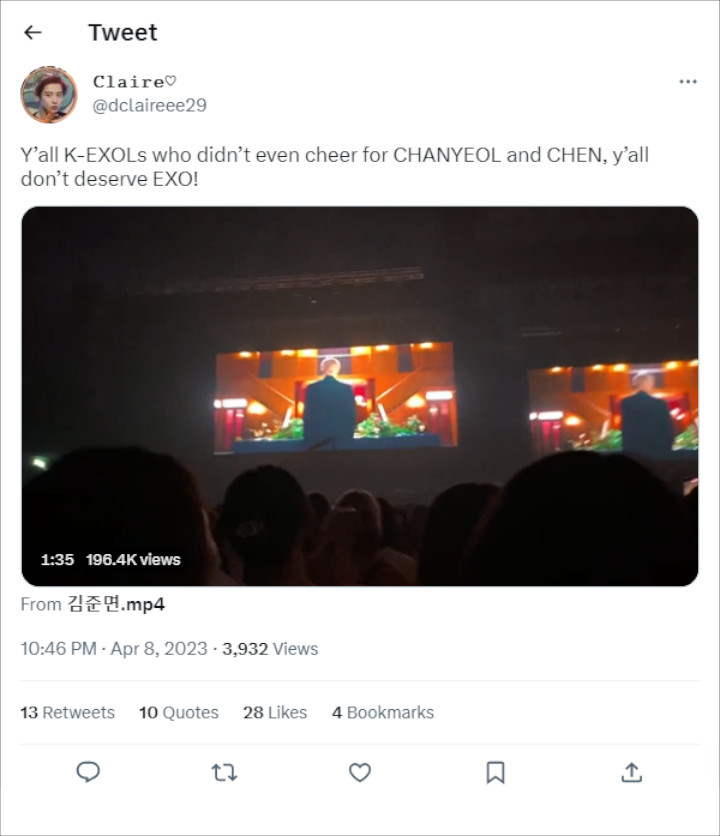 Chen dan Chanyeol Dapat Silent Treatment dari fans Korea di Fanmeeting EXO