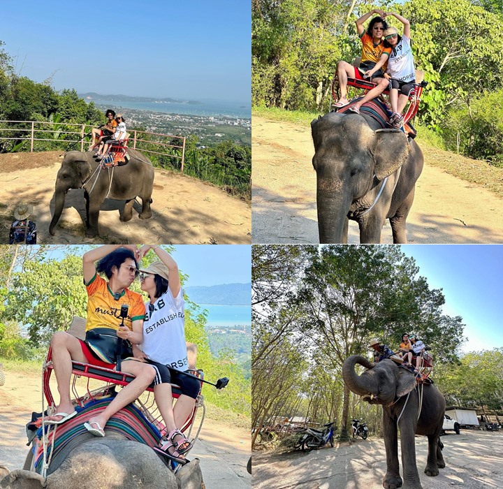 Romantis Naik Gajah Bersama