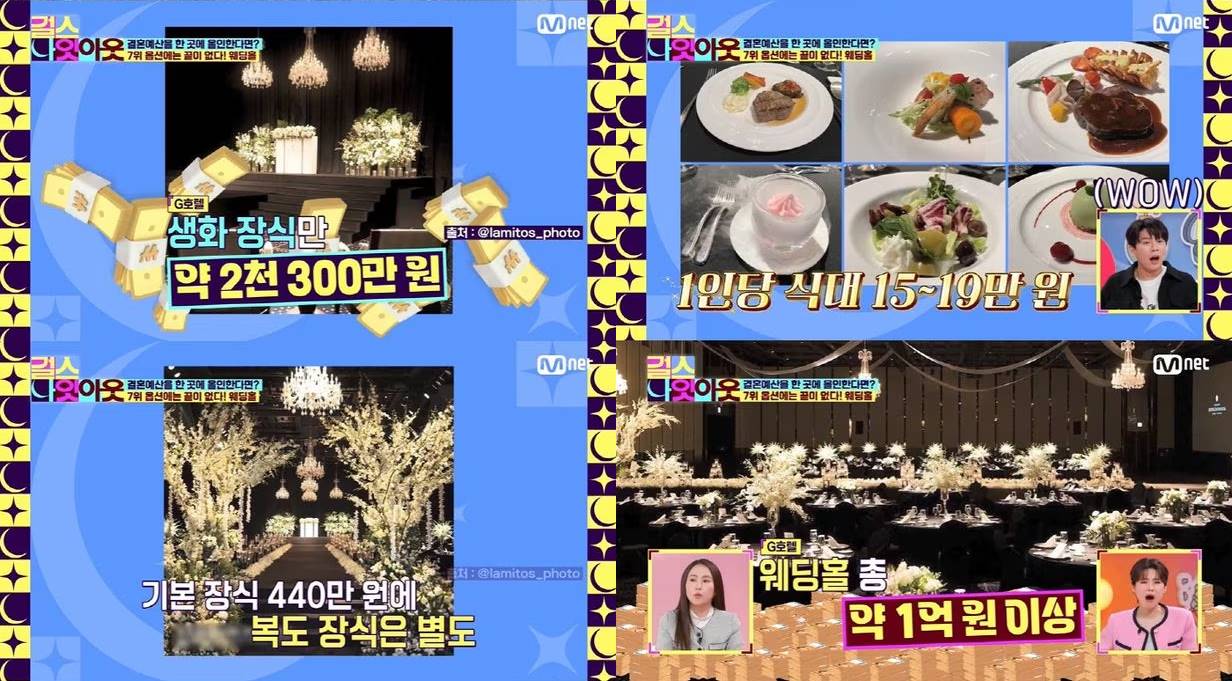 detail mengenai bunga-bunga di dekorasi pernikahan Lee Seung Gi dan Lee Da In