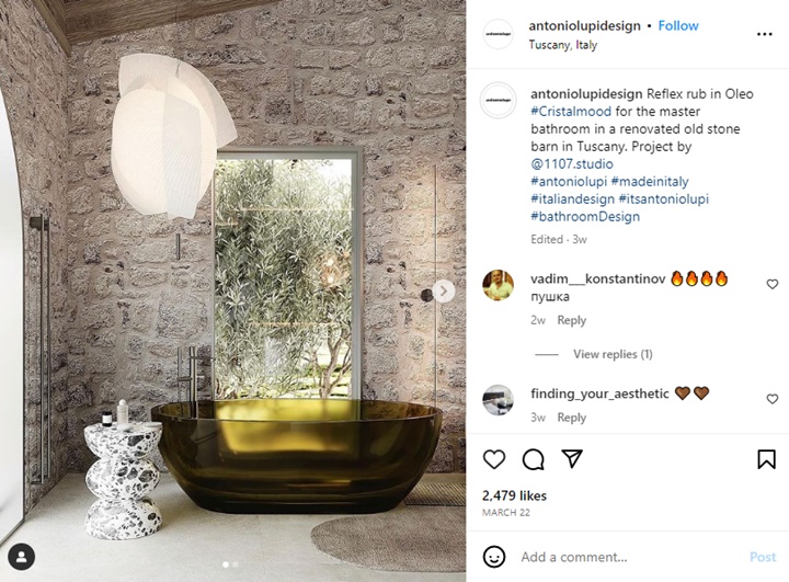 Luna Maya Beli Bathub Mewah Sebening Kristal dari Brand Ternama Italia