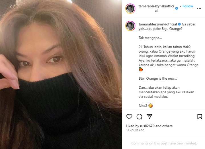 Ngadu di Pusara Ayah, Tamara Bleszynski Siap Jika Harus Pakai Baju Oren