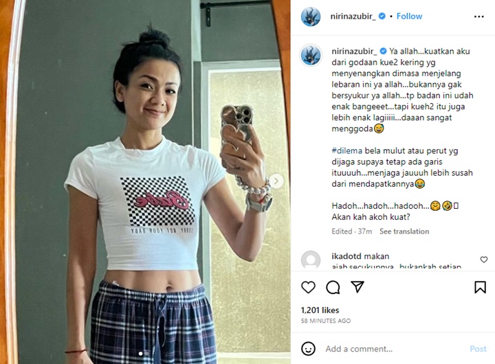 Pamer Abs Seksi, Nirina Zubir Malah Curhat Dilema Gegara Hal Sepele