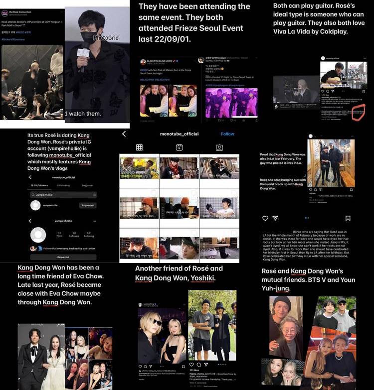 Rose BLACKPINK dan Kang Dong Won beberapa kali di letak sama serta dibilang punya lingkup pertemanan sama