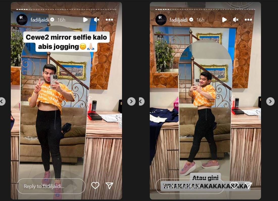Fadil Jaidi cosplay bak wanita usai olahraga