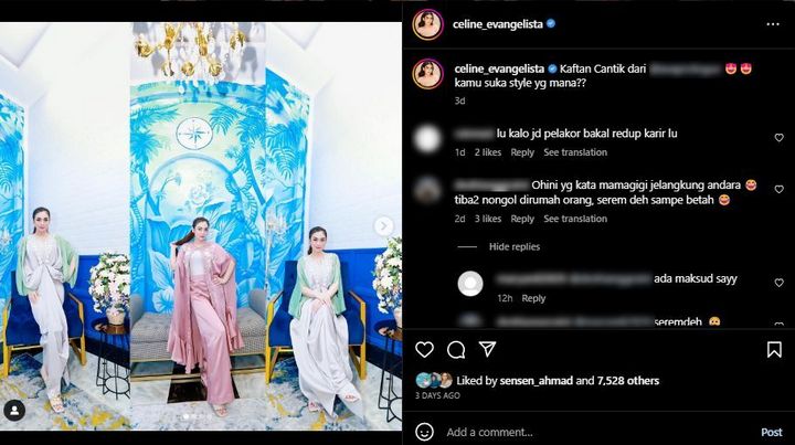 Celine Evangelista Digeruduk Netizen Usai Dijuluki Jelangkung Andara