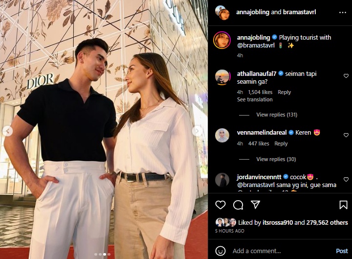 Potret Mesra Verrell Bramasta dan Anna Jobling