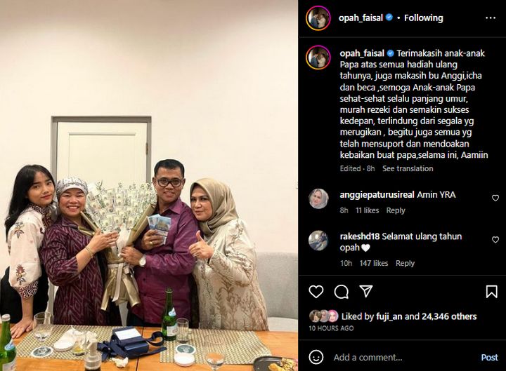 Potret Ultah Ayah Mertua Vanessa Angel Dinilai Kurang Etis