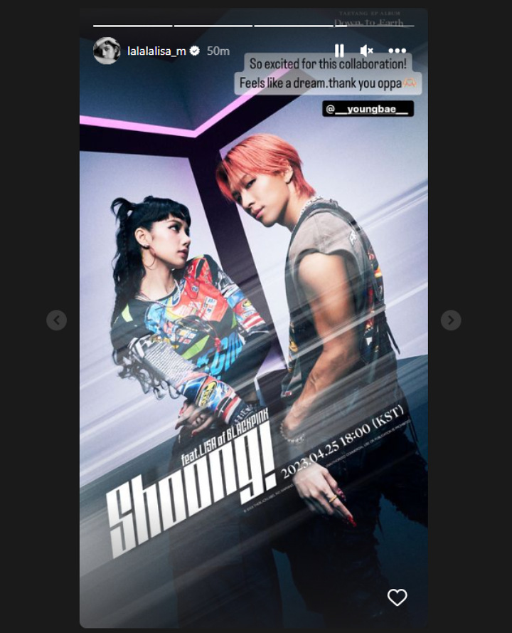 Teaser Dirilis, Lisa BLACKPINK Ngerasa Kolab Bareng Taeyang BIGBANG Bak Mimpi