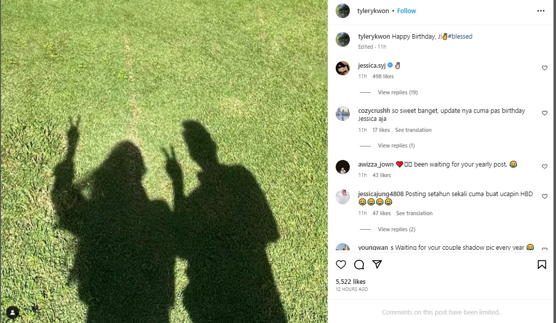 Buktikan Hubungan Baik-Baik Saja Setelah 10 Tahun Pacar, Tyler Kwon Rayakan Ultah Jessica Jung