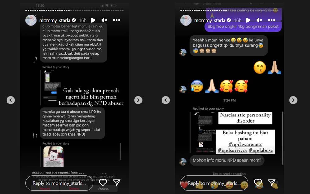 Inara menyebutkan Virgoun memiliki Narcissistic Personality Disorder