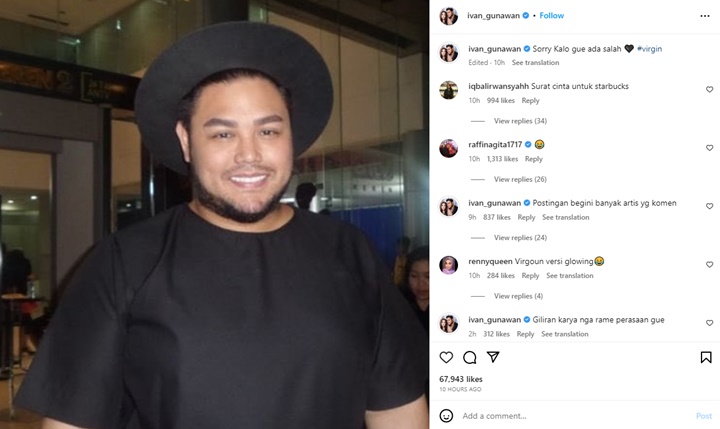 Pamer Foto Plek Ketiplek Virgoun, Ivan Gunawan Heran Postingan Recehnya Jadi Ramai