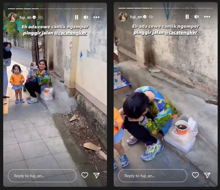 Reaksi Fuji An Bak Bestie Kala Pergoki Sikap Caca Tengker yang Merakyat