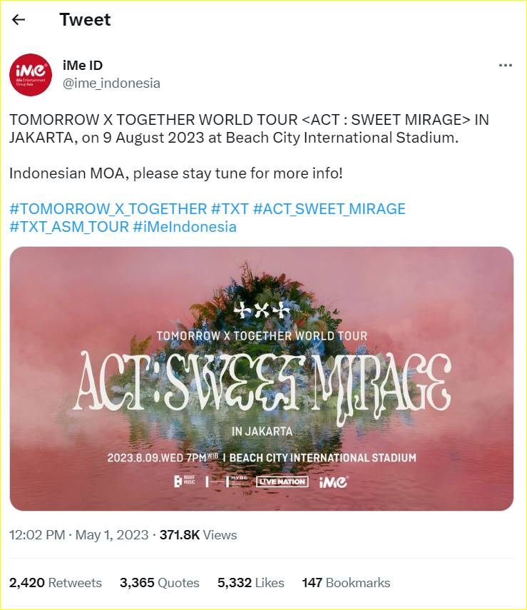 TXT konser di Jakarta