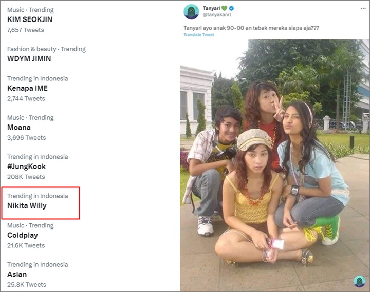 Nikita Willy Mendadak Trending Usai Foto Aibnya Bareng Mendiang Vanessa Angel Viral