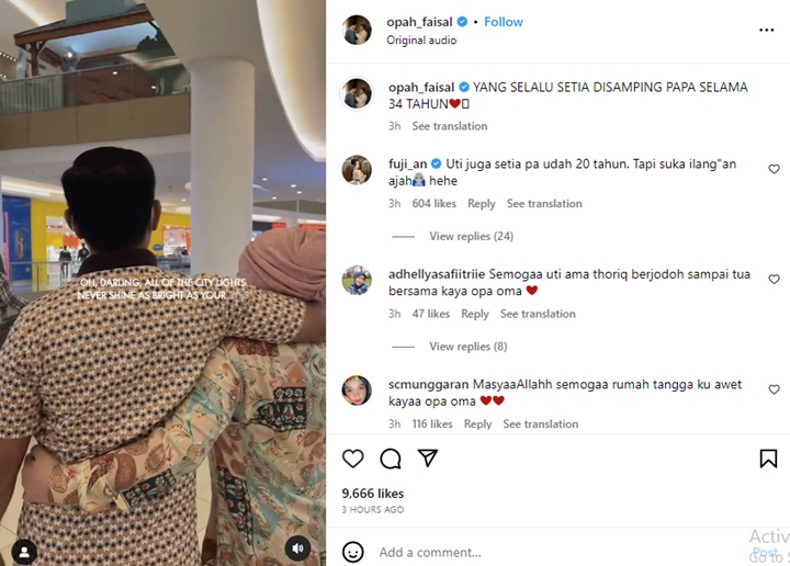 Fuji An Iri Lihat Orang Tuanya Masih Mesra Meski Sudah 34 Tahun Menikah
