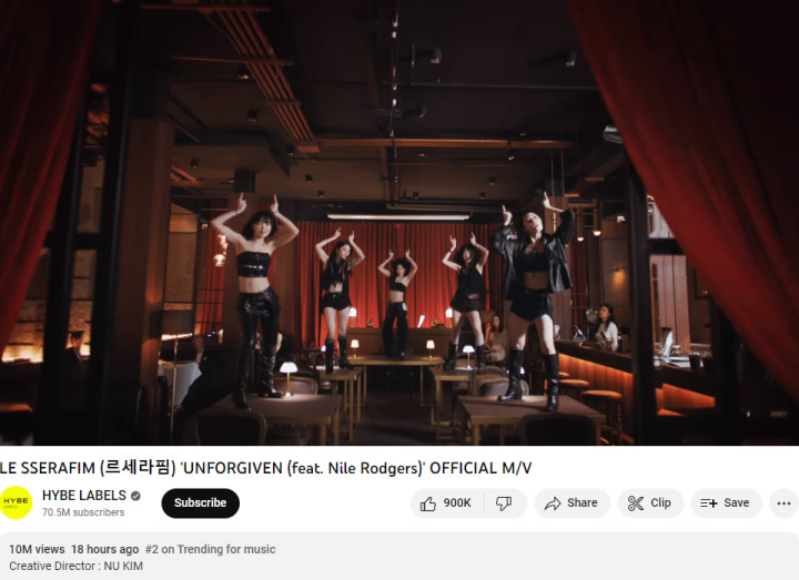 LE SSERAFIM \'UNFORGIVEN\' Trending YouTube, Kualitas MV Hingga Tuduhan Plagiat Dibahas