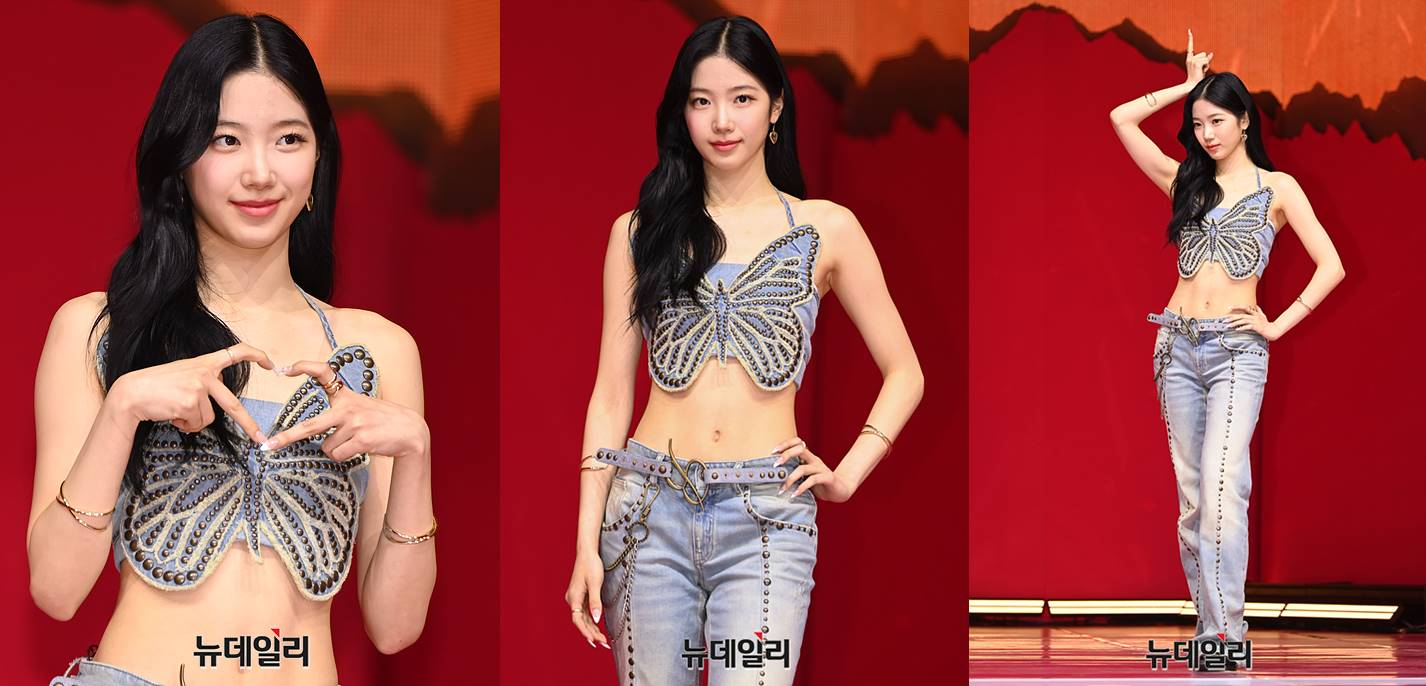 outfit Kazuha LE SSERAFIM di showcase comeback \